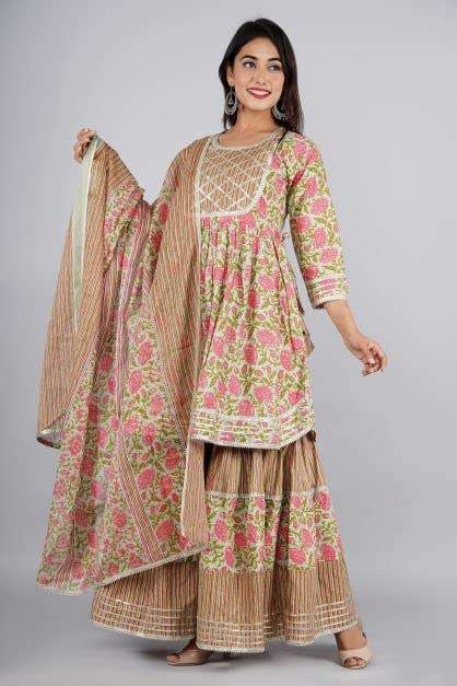 Printed Kurti with sharara