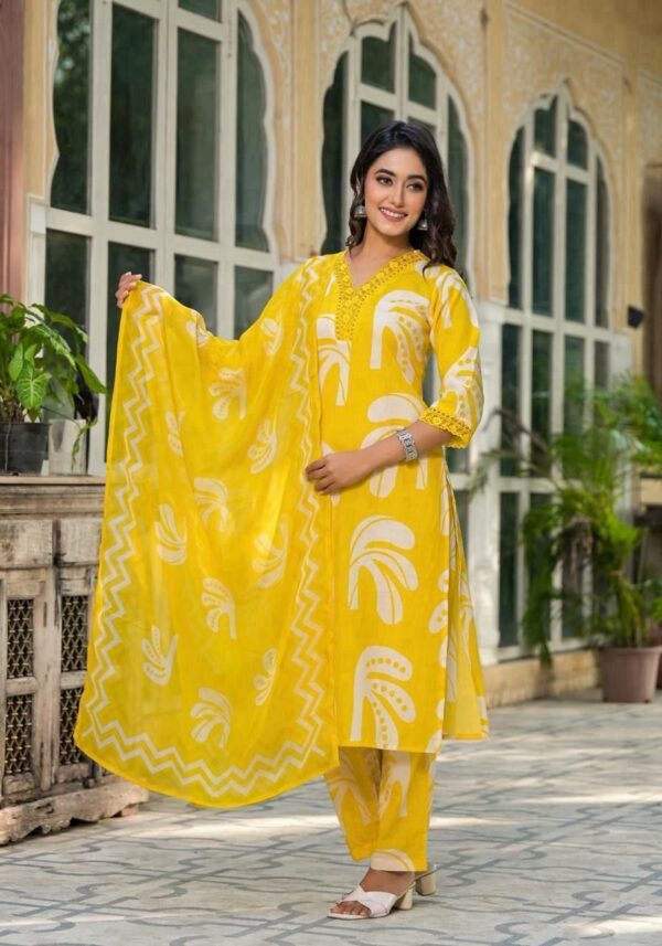 Printed cotton  kurta & plazo pant