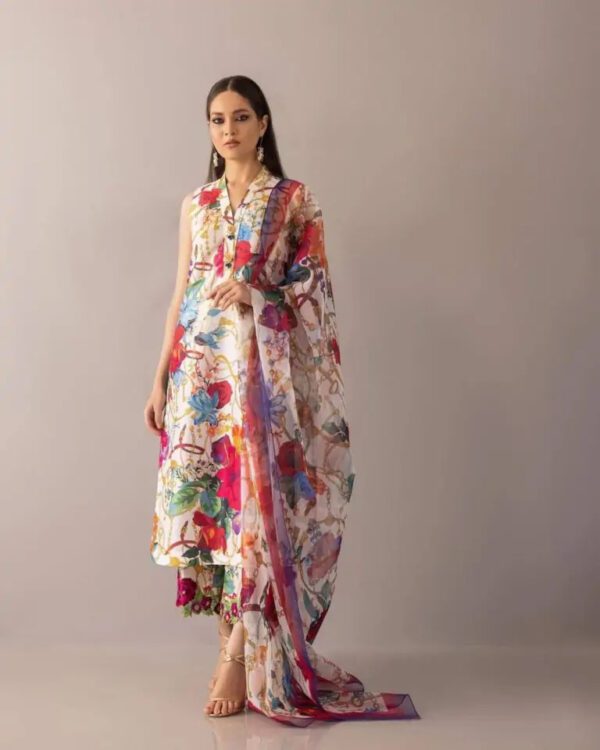 Digital Print Kurti-Plazzo With Dupatta