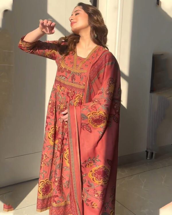 Printed Anarkali Suit set