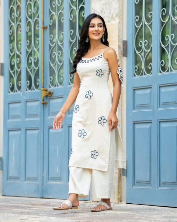 Cotton flex kurti-pant set