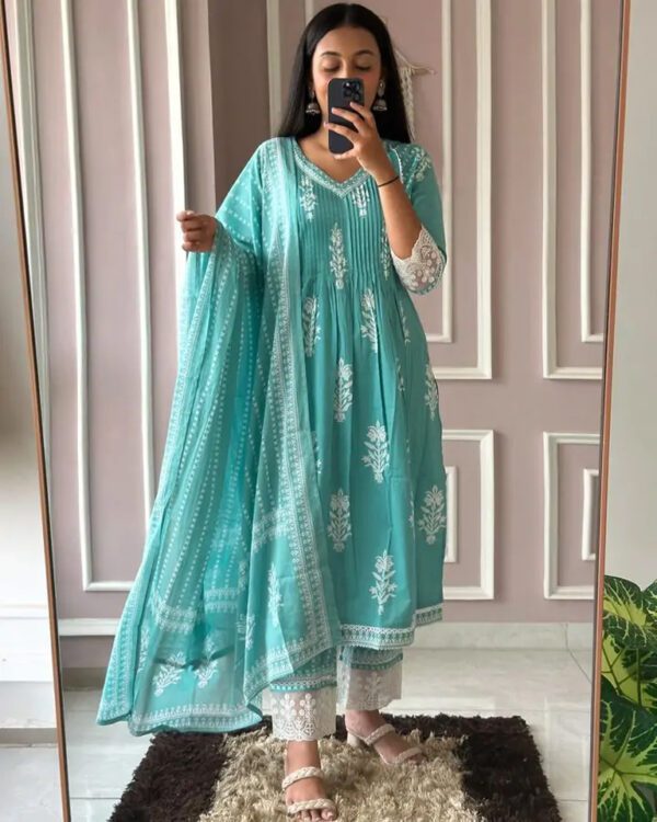 Stylish chic pleated cotton Suits Set