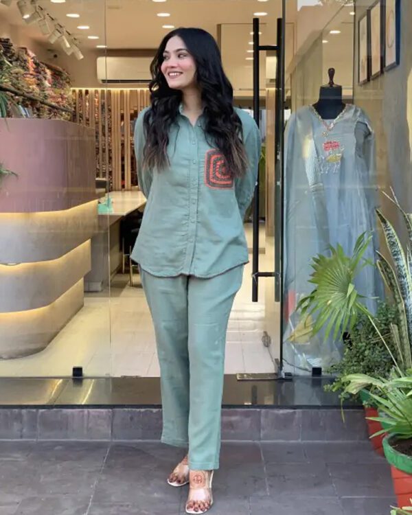 Cotton Shirt style co-ord set