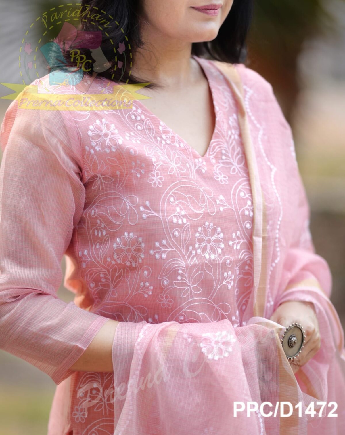Pure Soft Kota Doriya Kurti With Pant Set - Image 6