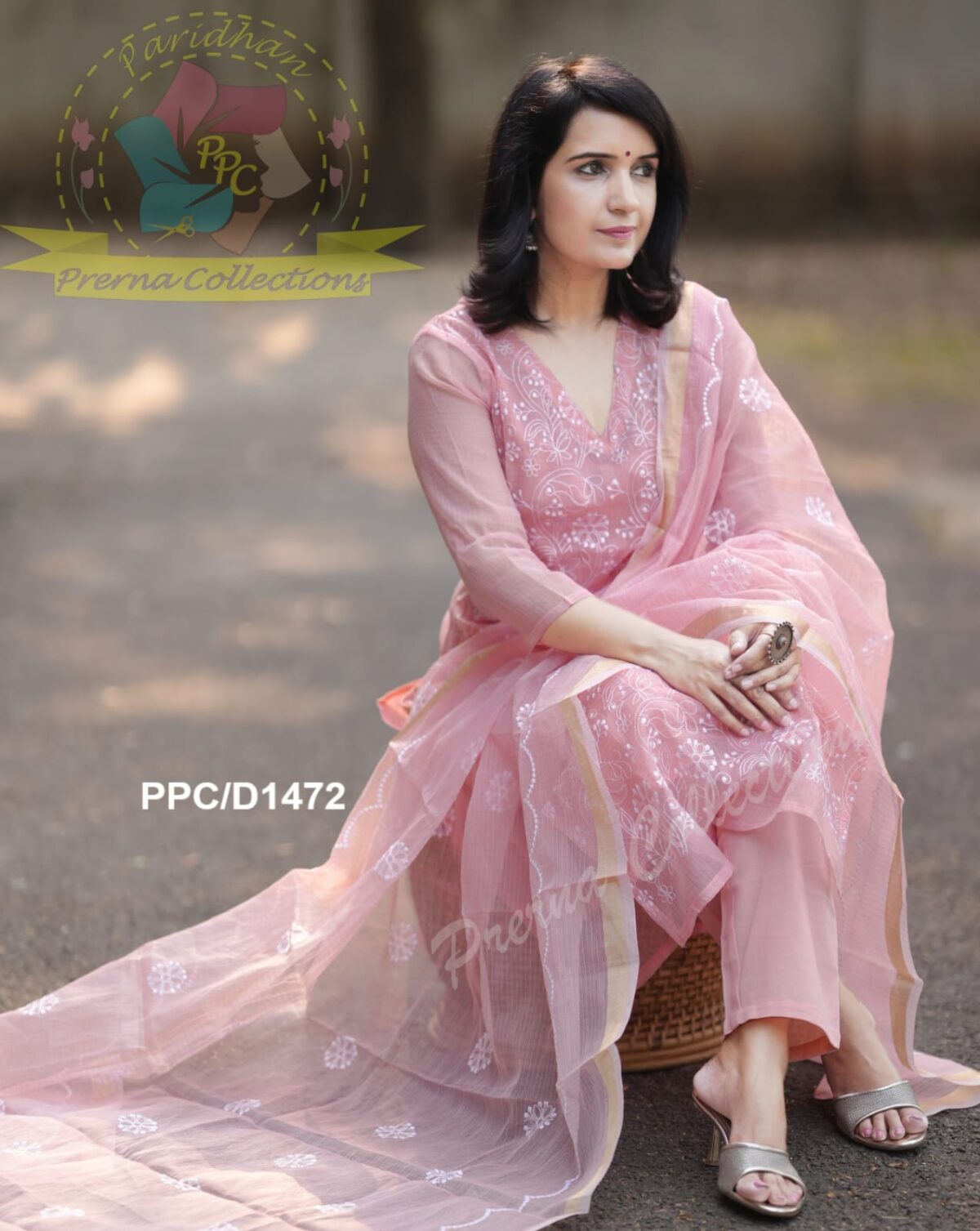 Pure Soft Kota Doriya Kurti With Pant Set - Image 3
