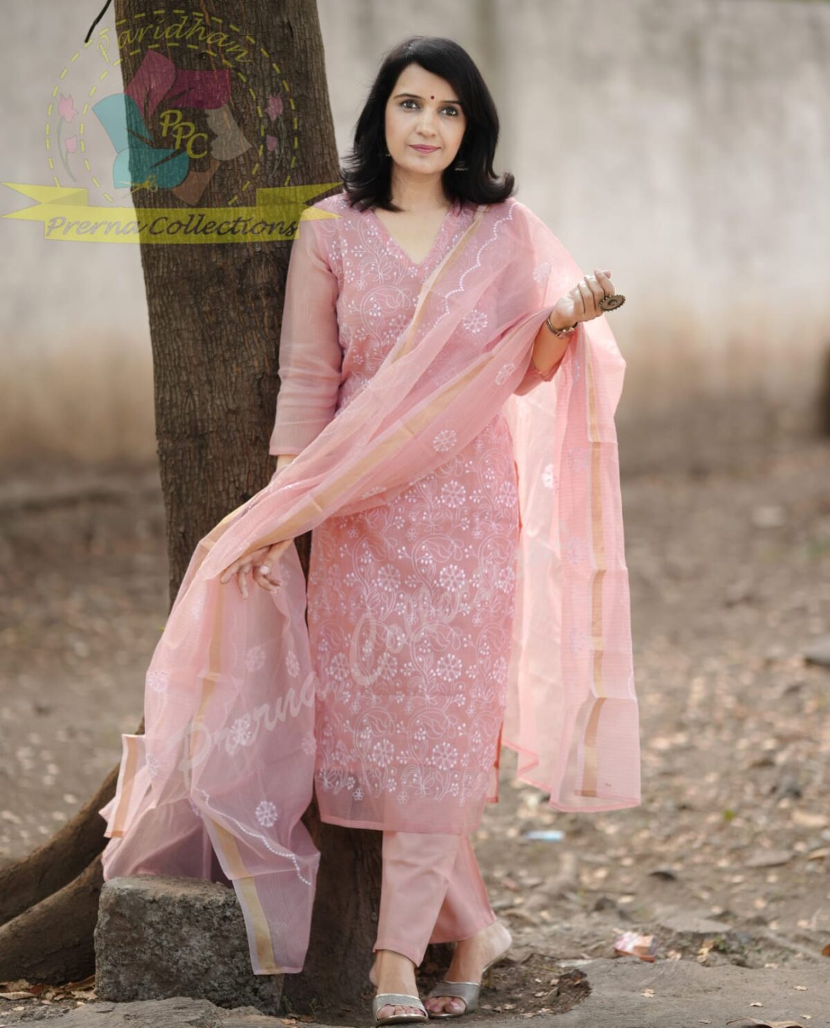 Pure Soft Kota Doriya Kurti With Pant Set - Image 2