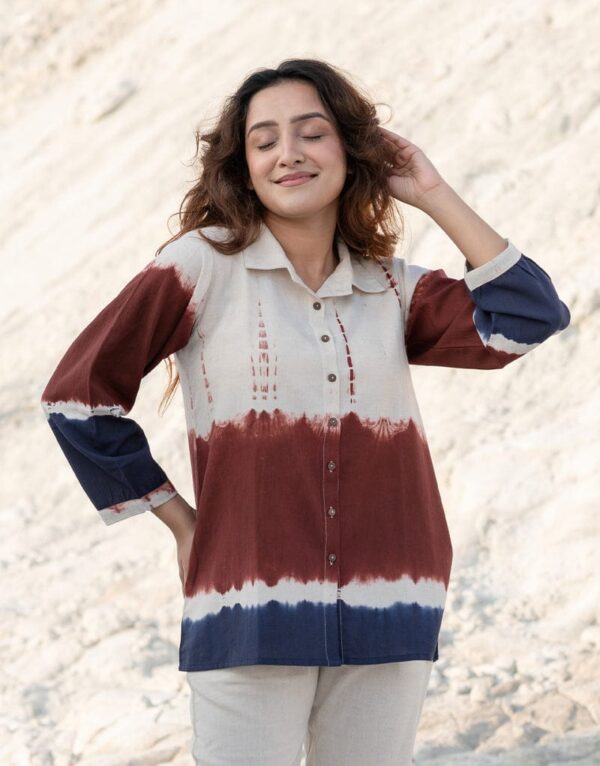 Premium handloom cotton flex tie- dye cord-set