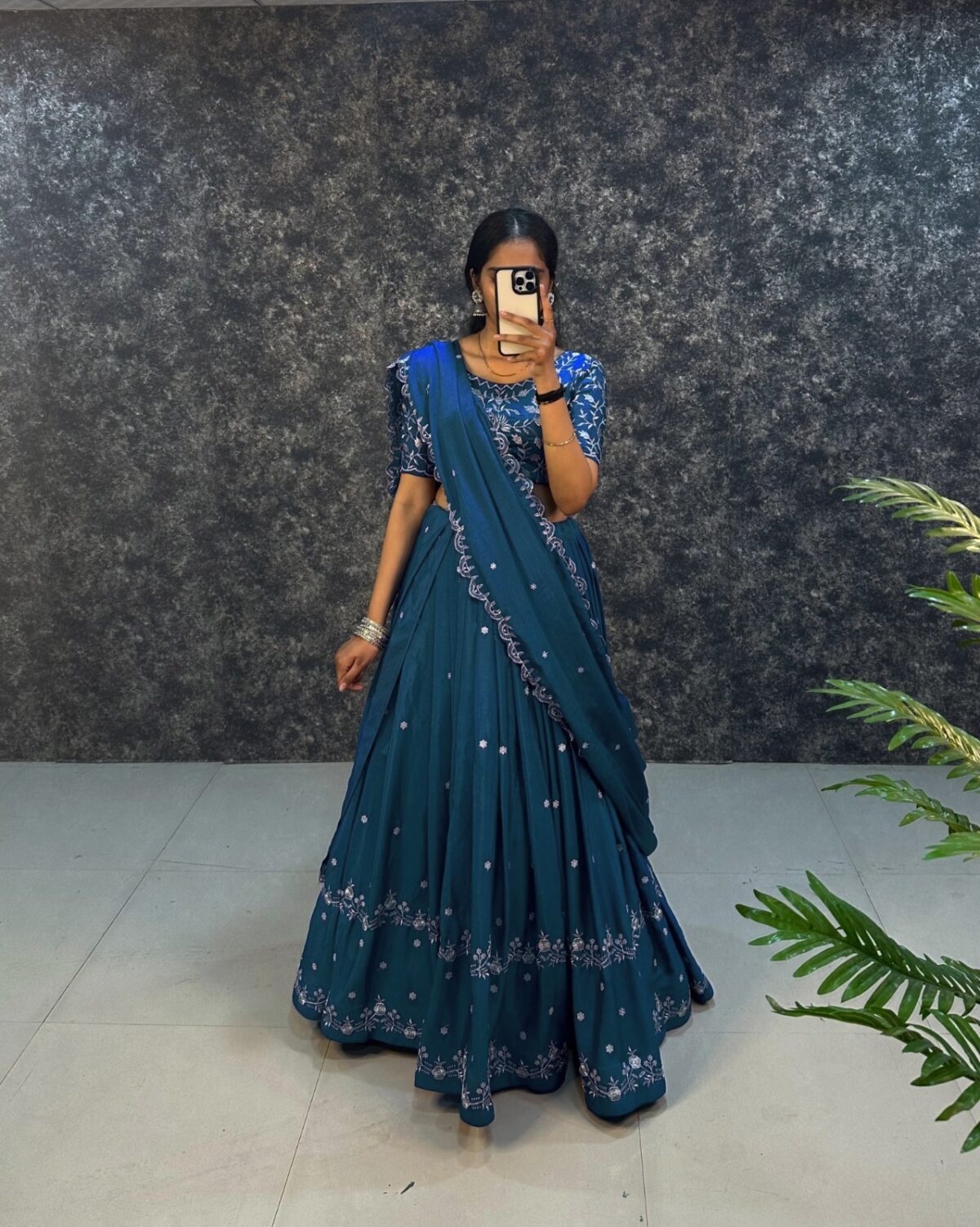 women's embroidered stitched designer Lehenga Choli with Dupatta - Image 13