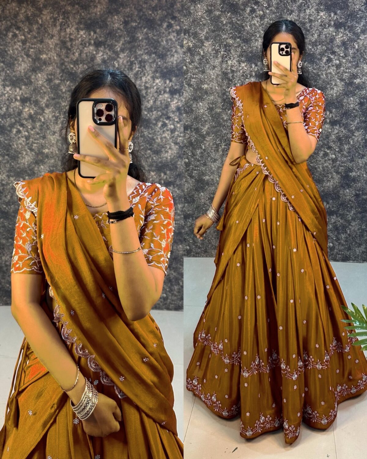 women's embroidered stitched designer Lehenga Choli with Dupatta - Image 3