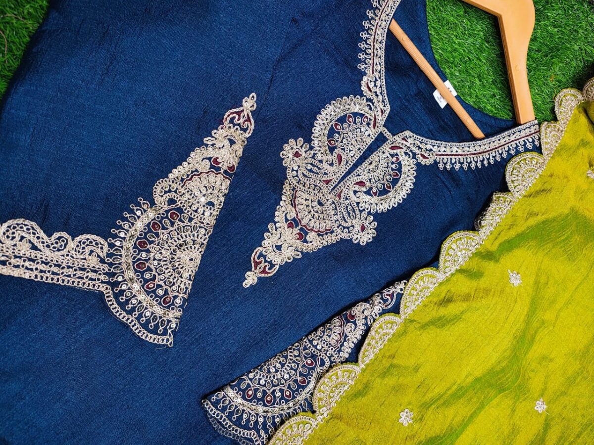 designer festive wear kurti pant and duppta - Image 9