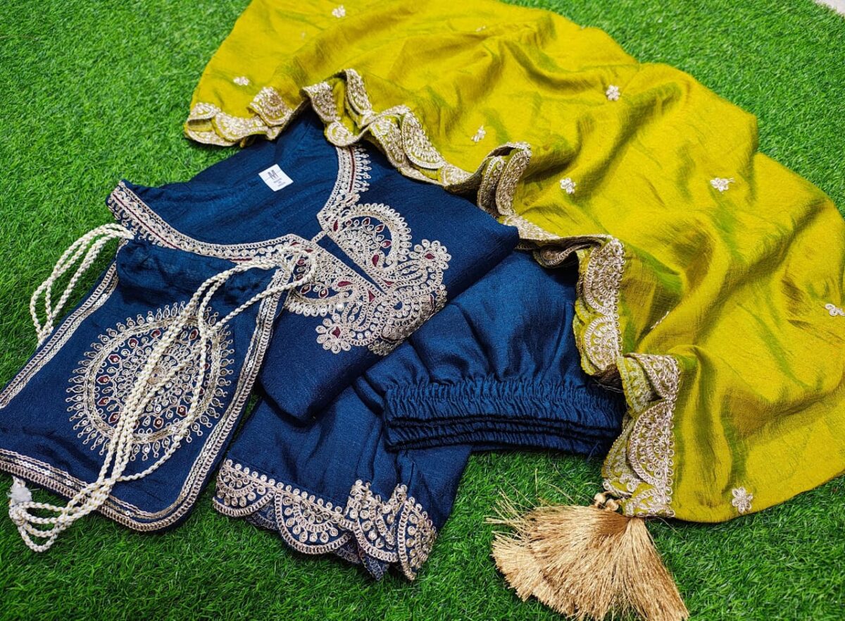 designer festive wear kurti pant and duppta - Image 7