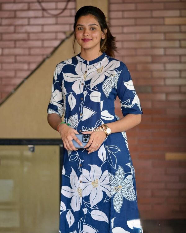 Floral Fine cotton kurti Palazza set