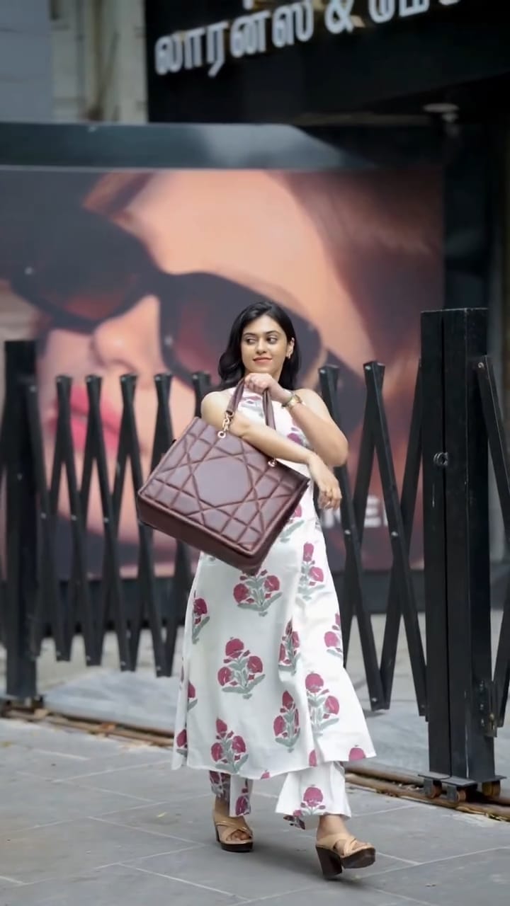 Premium Floral Print Cotton Kurti Palazzo Set - Image 4