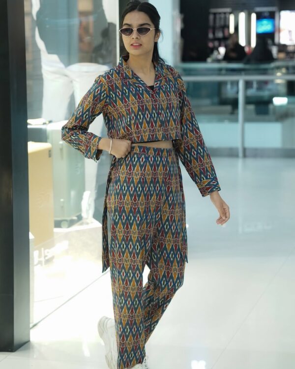 Multicolor Trendy Cotton Flex Co-ord Set