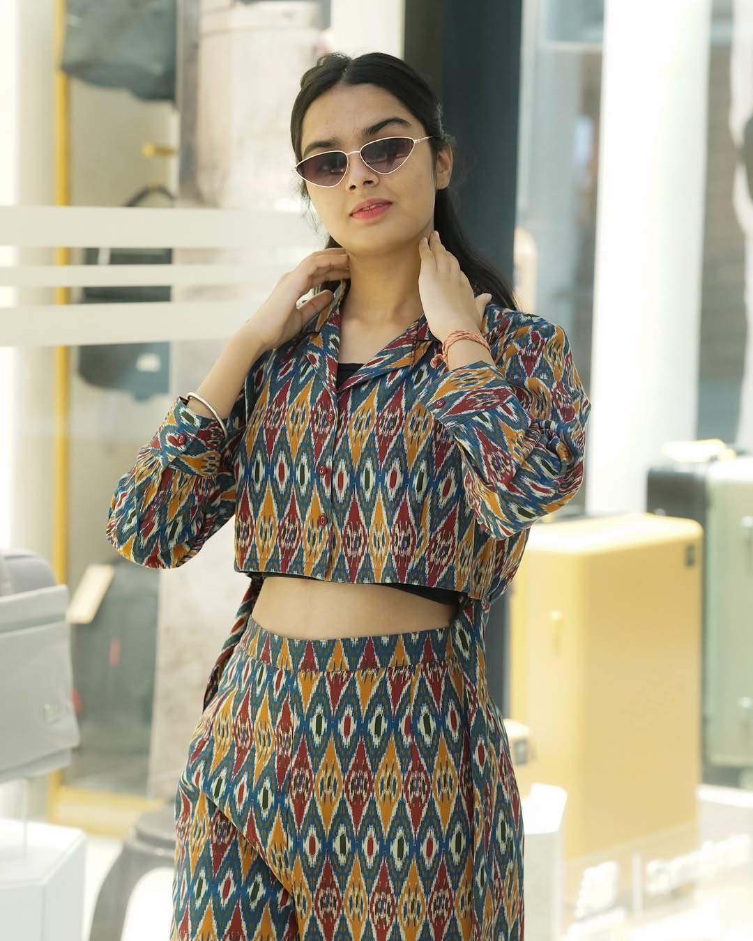 Multicolor Trendy Cotton Flex Co-ord Set - Image 5