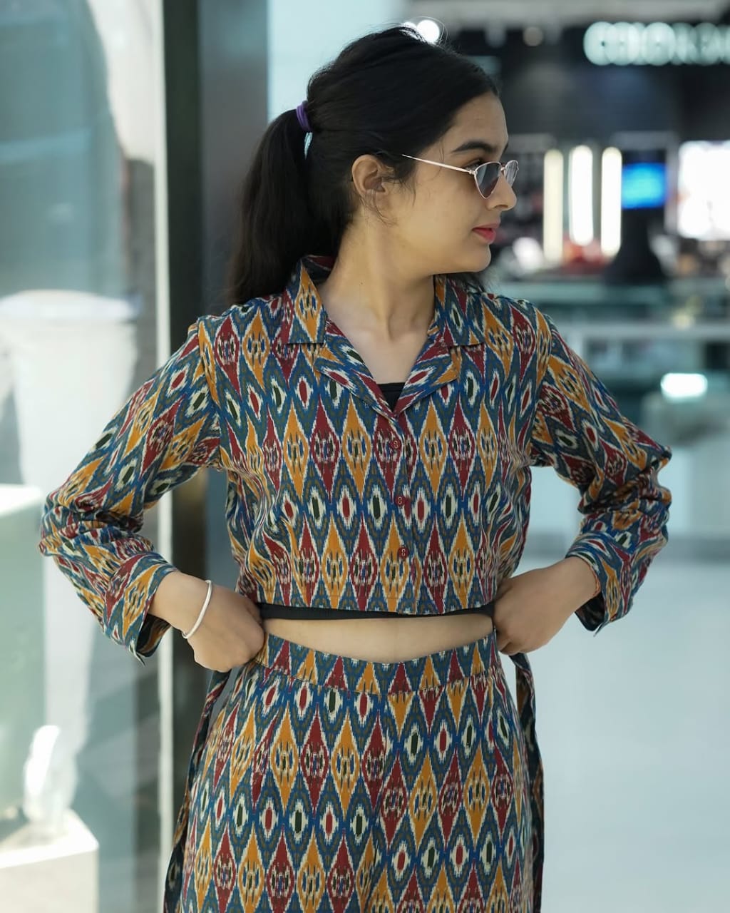 Multicolor Trendy Cotton Flex Co-ord Set - Image 4