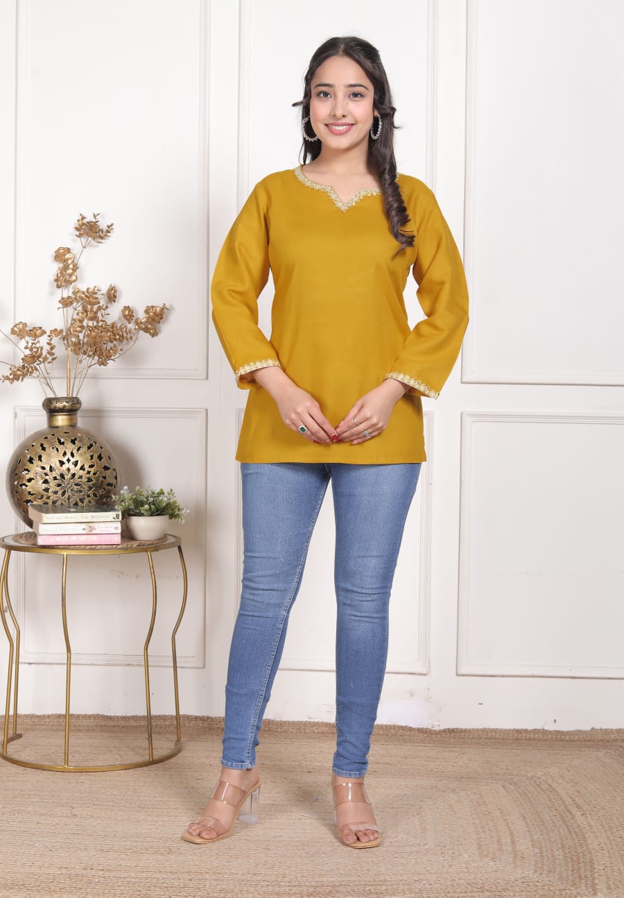 Beautiful Embroidered Short Kurtis - Image 24