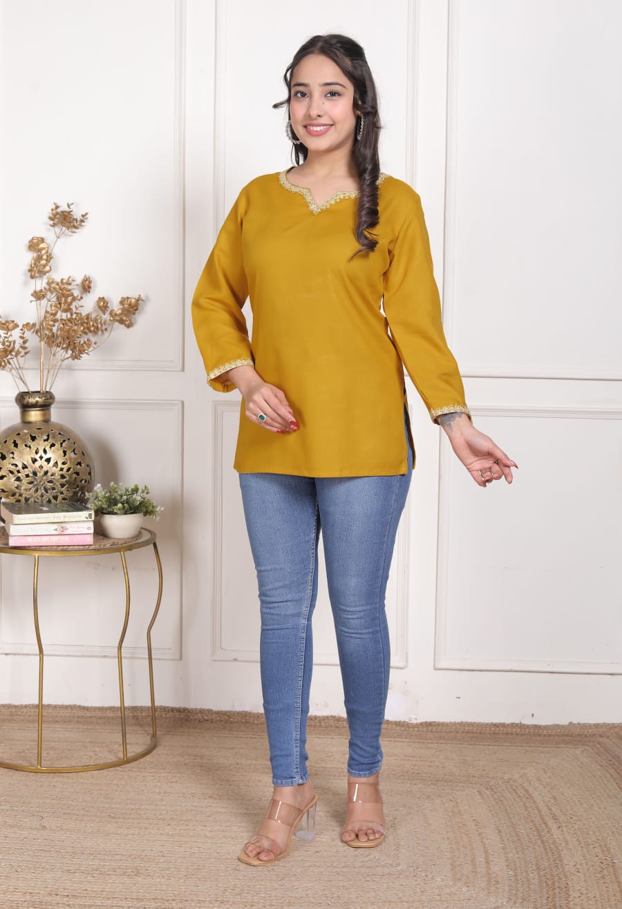 Beautiful Embroidered Short Kurtis - Image 21