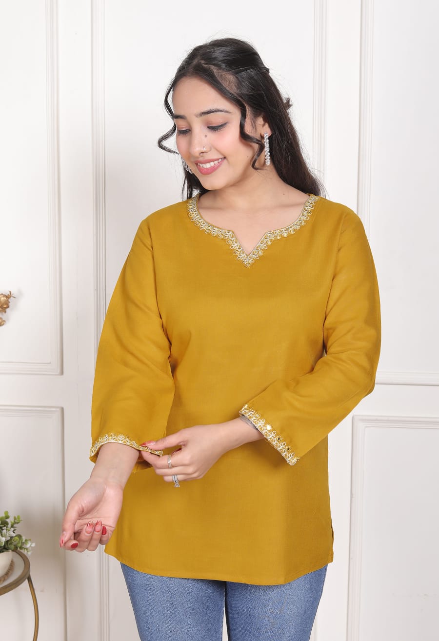 Beautiful Embroidered Short Kurtis - Image 20