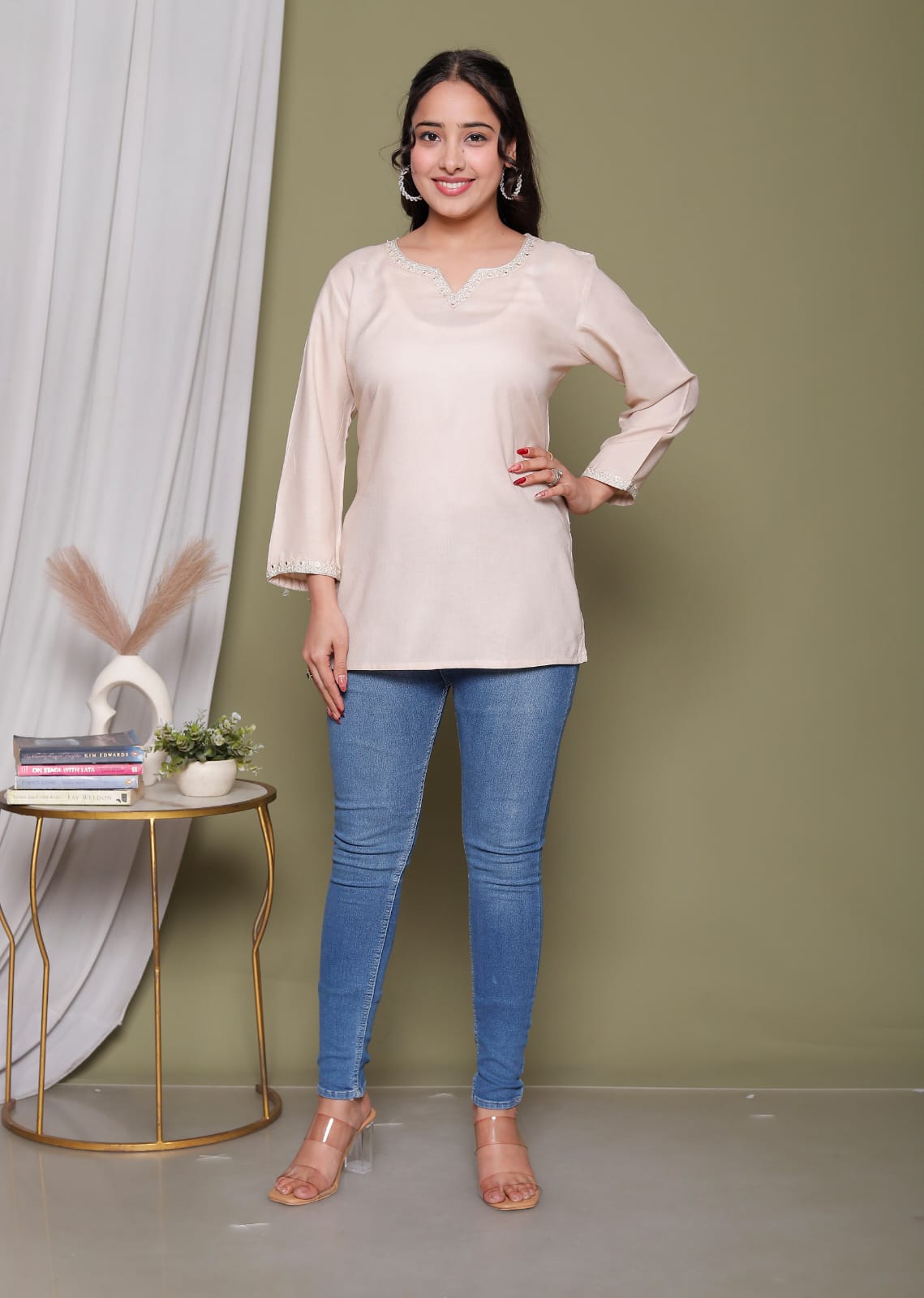 Beautiful Embroidered Short Kurtis - Image 15