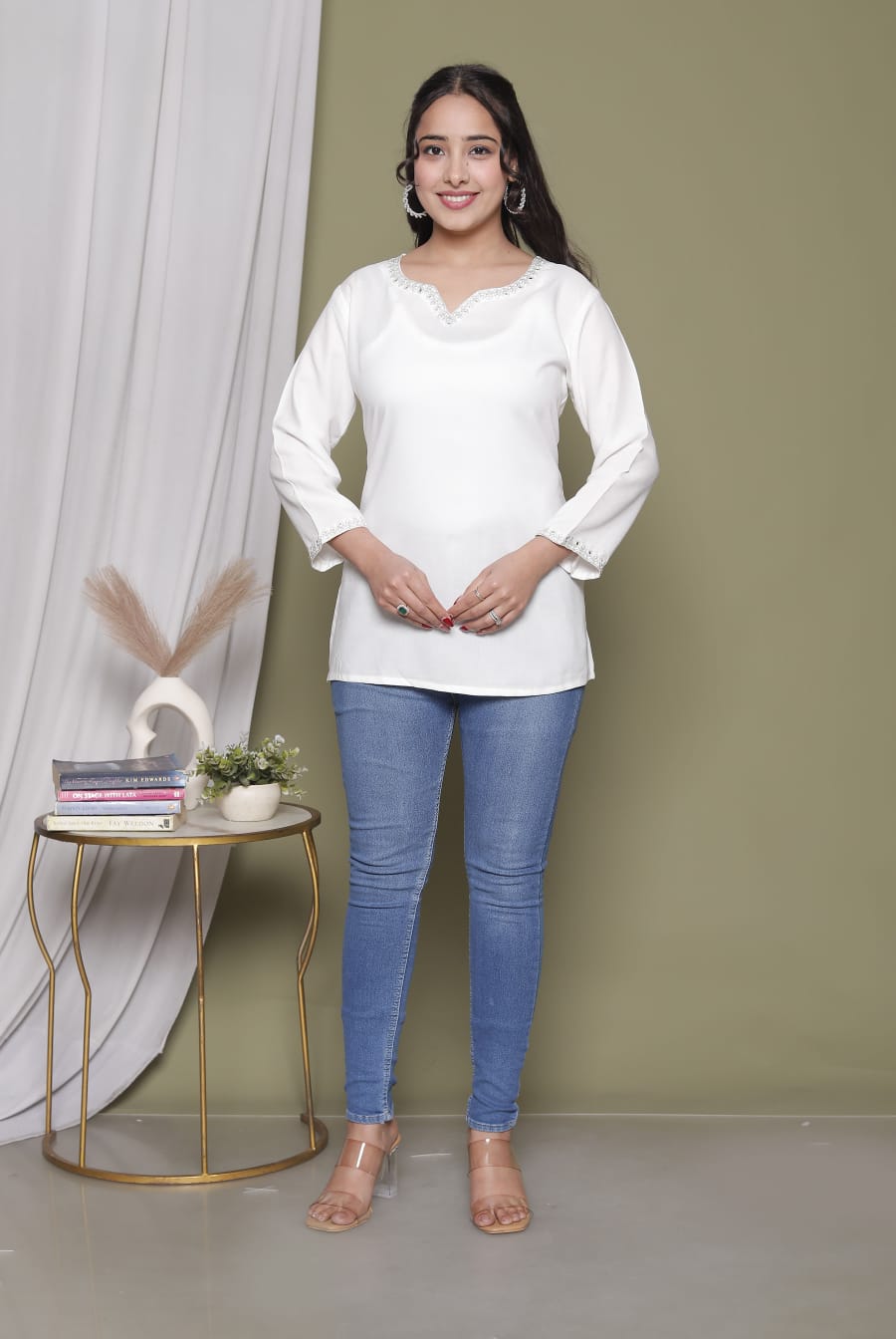 Beautiful Embroidered Short Kurtis - Image 12