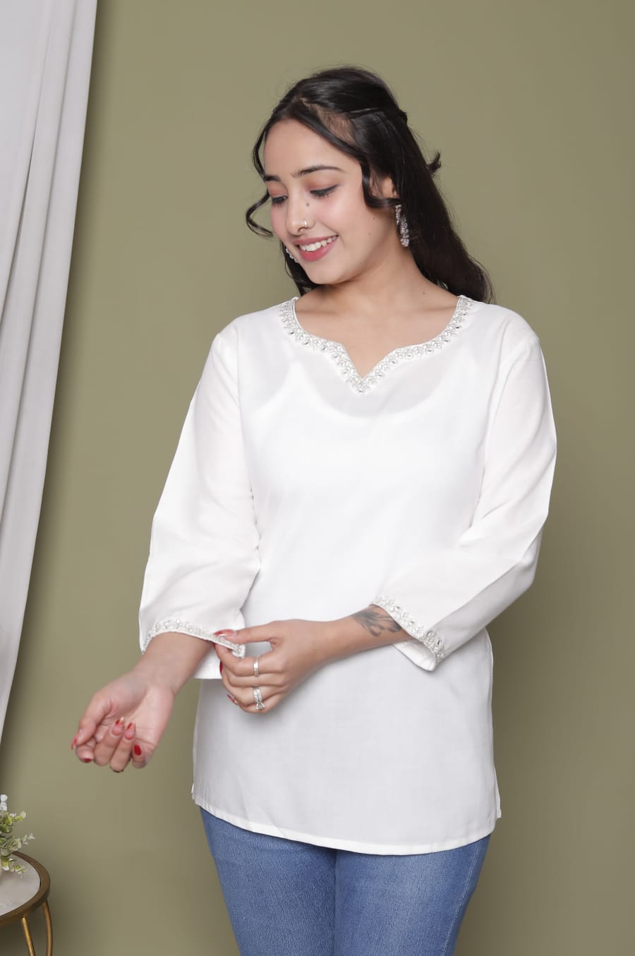 Beautiful Embroidered Short Kurtis - Image 8
