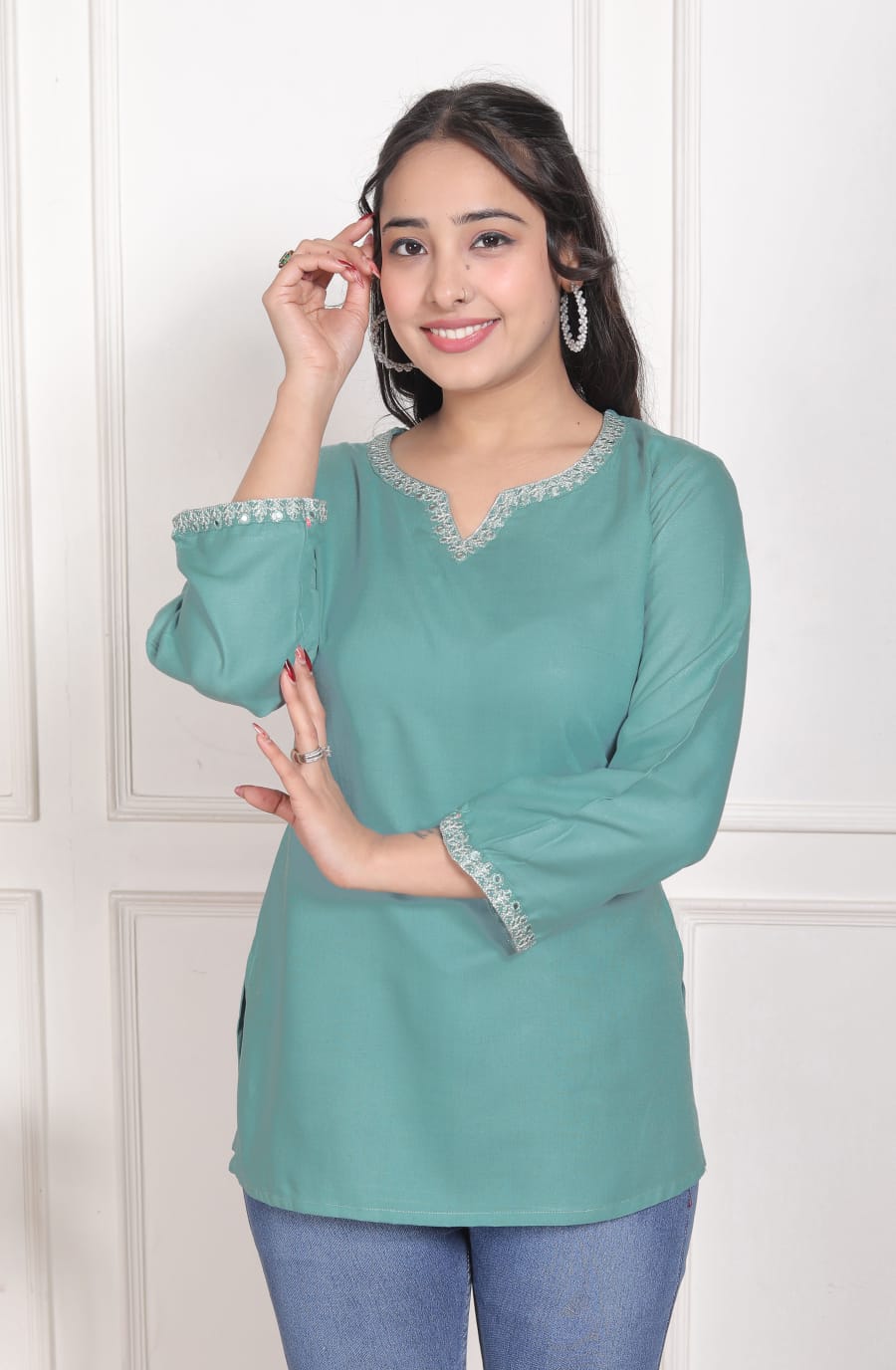 Beautiful Embroidered Short Kurtis