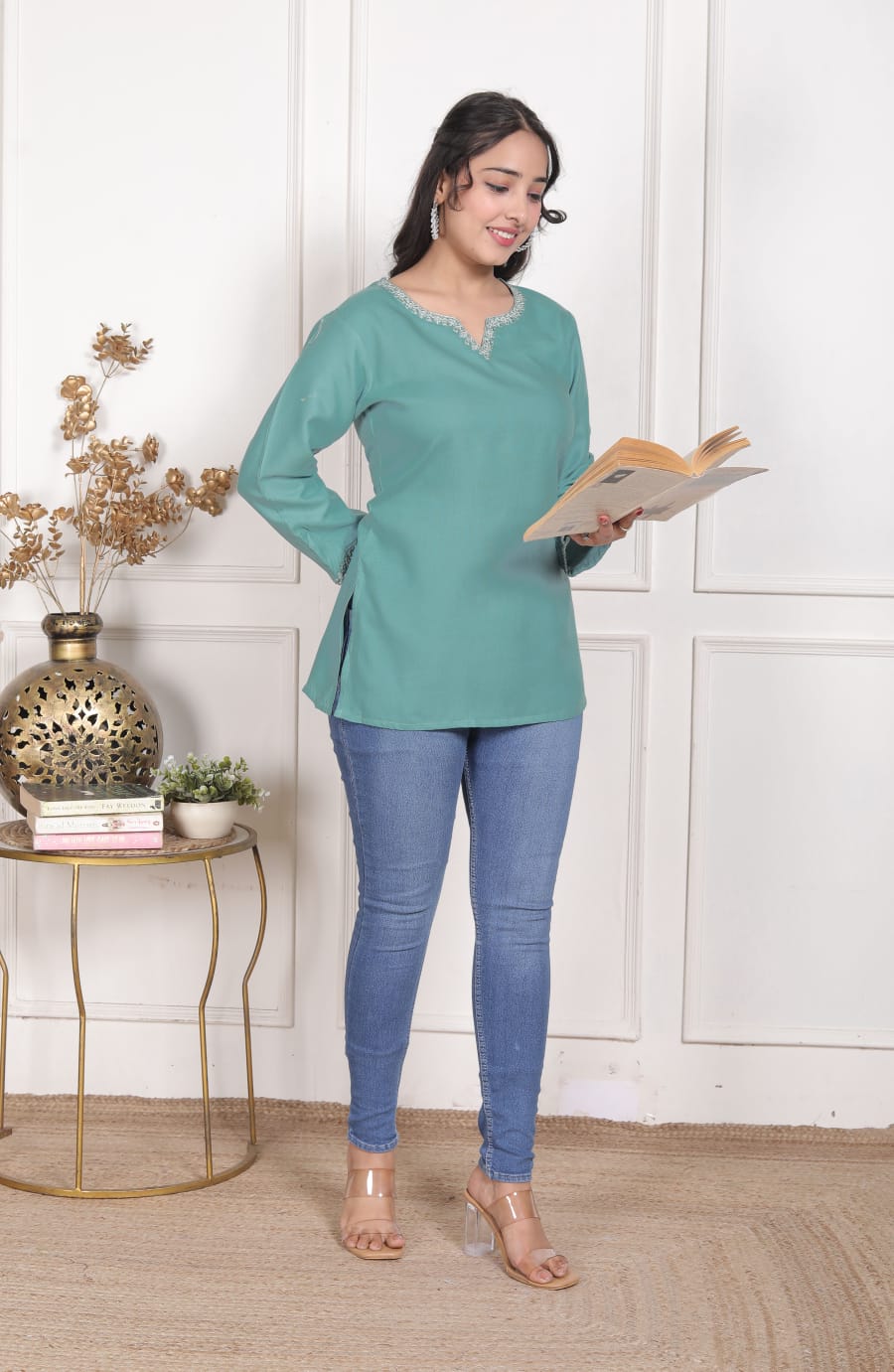 Beautiful Embroidered Short Kurtis - Image 6