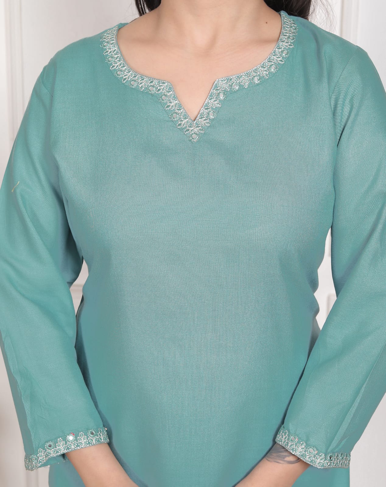 Beautiful Embroidered Short Kurtis - Image 5