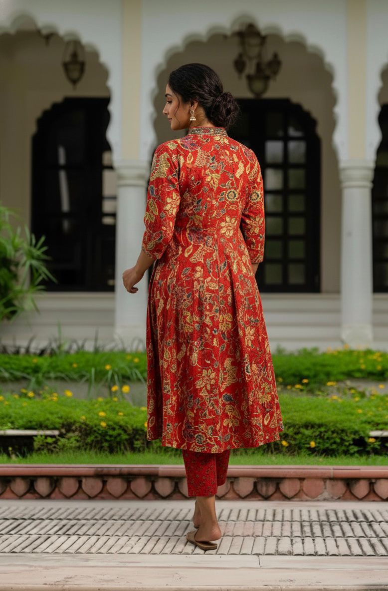 beautiful straight alia cut set with beautiful print - Image 6