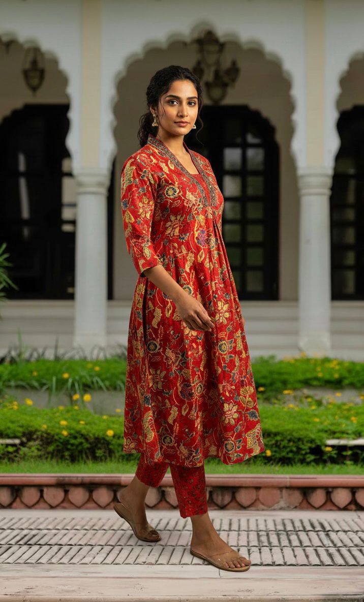 beautiful straight alia cut set with beautiful print - Image 4