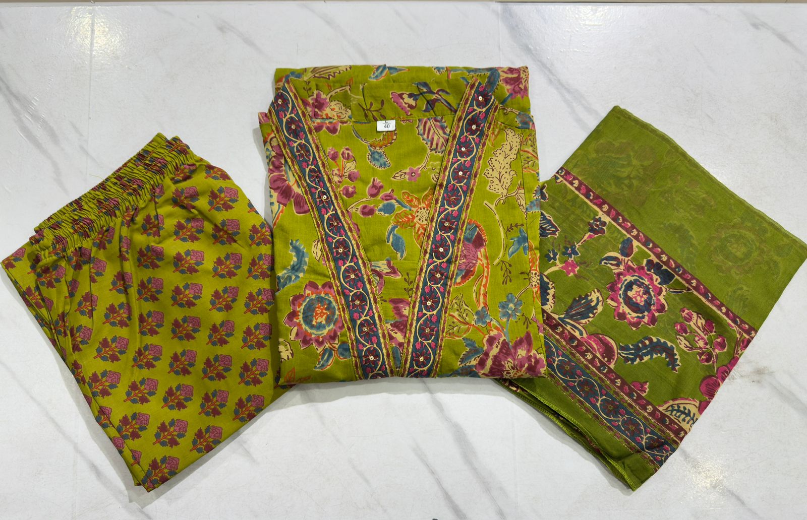 beautiful straight alia cut set with beautiful print - Image 10